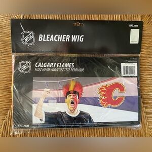 🆕 Calgary Flames Fuzz Head Wig NHL Pro Hockey Sports Game Day Costume Accessory